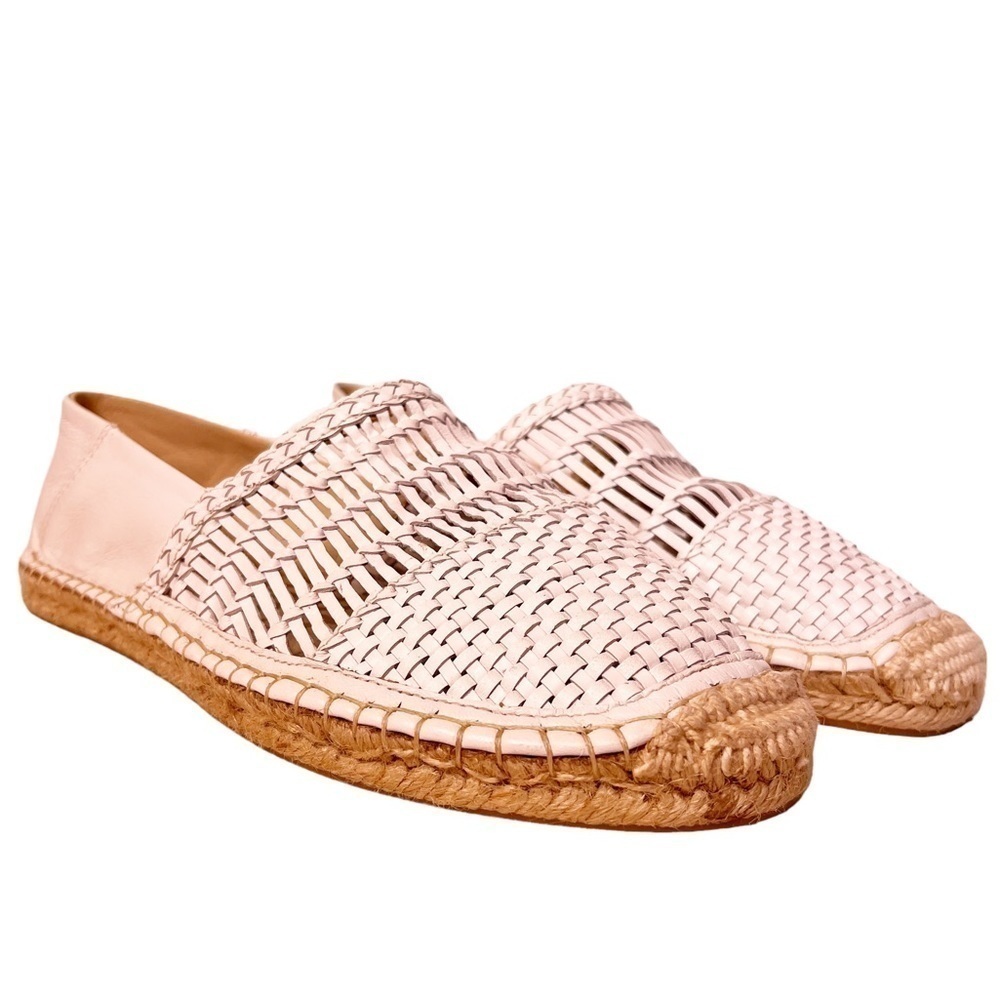 SAM EDELMAN Woven Leather Pen Espadrille Slip On Shoes Size 8 in White - Picture 14 of 14